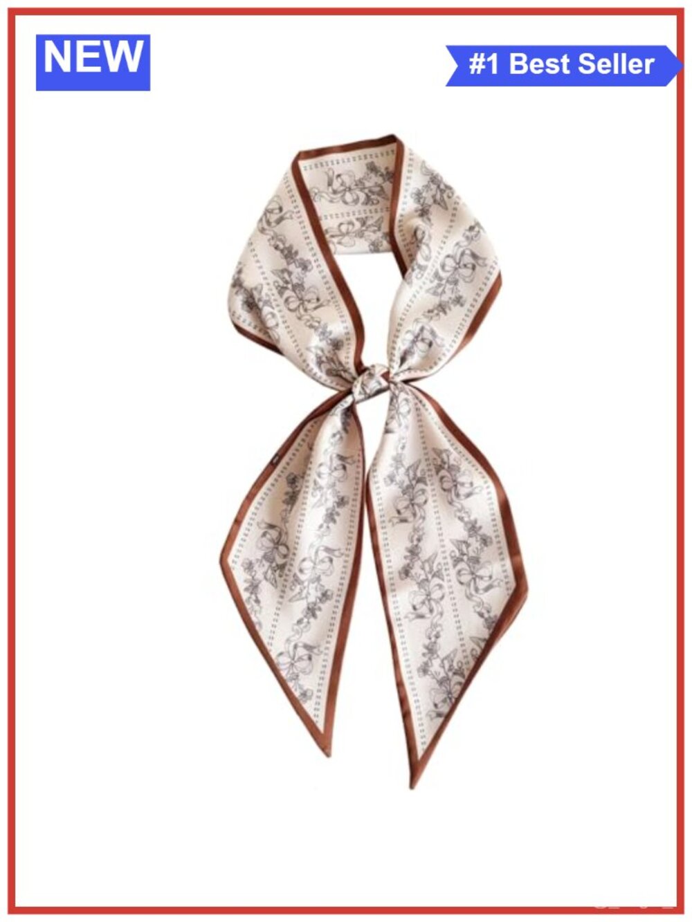 Long Satin Silk Like Hair Scarf Wrap for Women Purse Bag